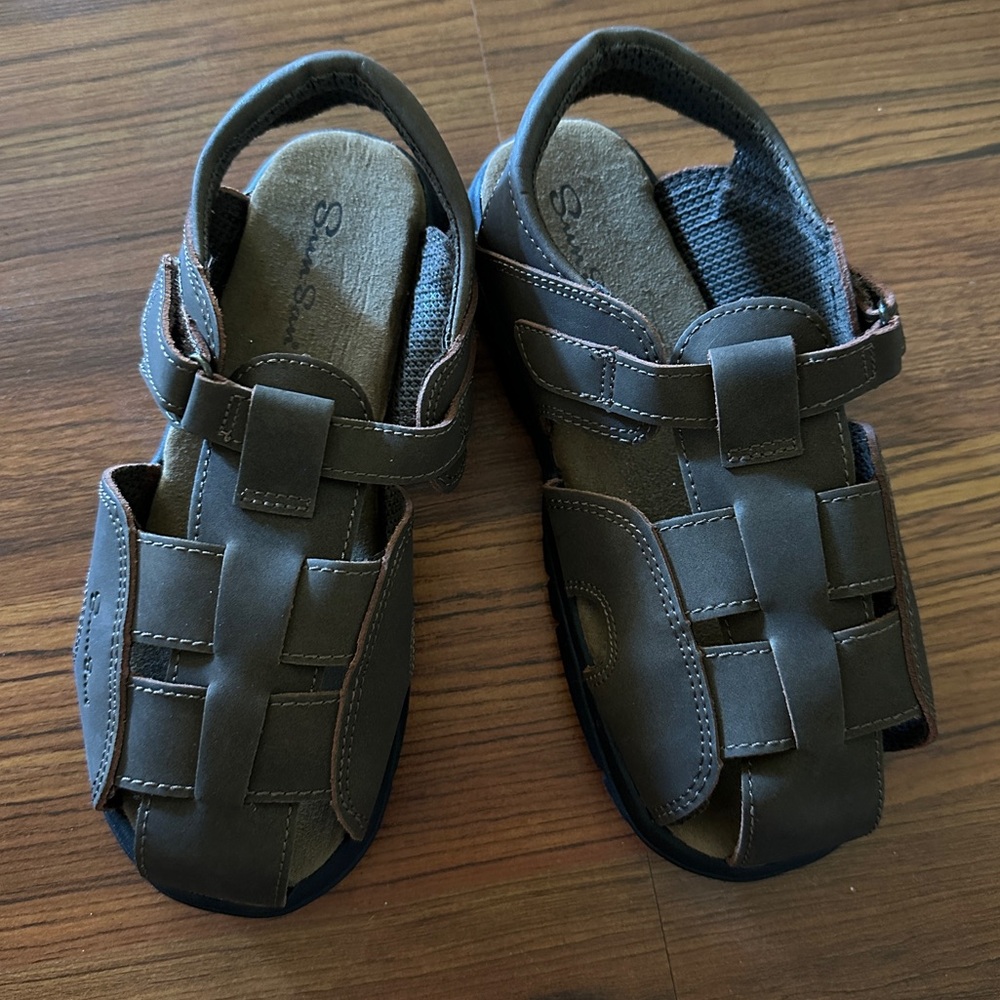 Sun-San Salt Water Sandals Brown Velcro